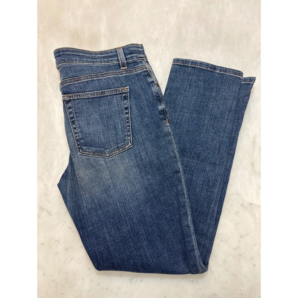 Eileen‎ Fisher Women Size 4 Blue Wash Straight Leg Jeans Organic Cotton Blend